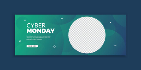 Wall Mural - Cyber monday sale cover or banner template