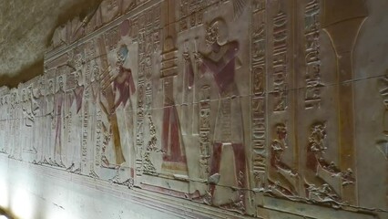 Wall Mural - Temple of Ramses II in Abydos, Egypt. House of Ramses Meri-Amon, dedicated to Osiris in Egypt