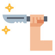stab flat icon style