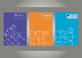 Poster - Abstract art processor technical system. Modern technology background. Circuit board coner brochure. Vector illustration