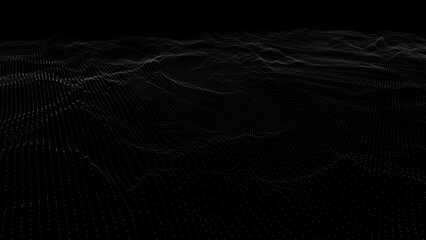 Poster - Abstract futuristic background. Big data visualization. Network connection. Data transfer. 3d rendering. Technology background vector. Vector illustration.