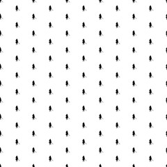 Poster - Square seamless background pattern from geometric shapes. The pattern is evenly filled with black samurai symbols. Vector illustration on white background