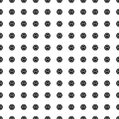 Poster - Square seamless background pattern from black poker chip symbols. The pattern is evenly filled. Vector illustration on white background