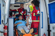 © zinkevych - Ambulance staff listening to the sick man complaints