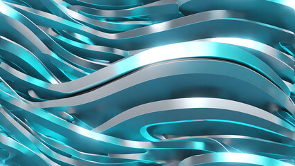 Poster - flexible design. abstract background with waves. smooth metallic curves for design background, techn