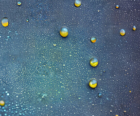 Poster - drops of water on a glass