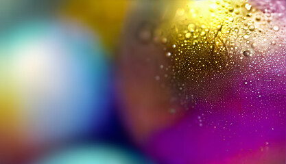 Poster - abstract macro of glitter ball.