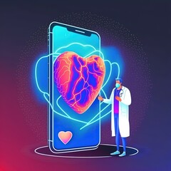 Poster - Health care and medical technology, tracking and monitoring medical data 3d illustration