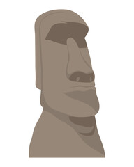 Canvas Print - moai head famous landmark