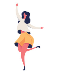 Poster - woman dancing with skirt