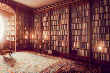 Wall Mural - Vintage library