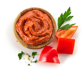 Wall Mural - bowl of tomato and red pepper dip