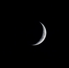 Wall Mural - crescent moon in dark night sky