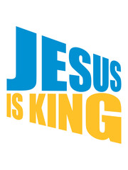 Wall Mural - jesus is king Zitat 