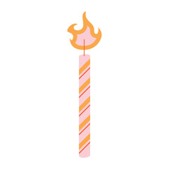 Sticker - pink candle birthday