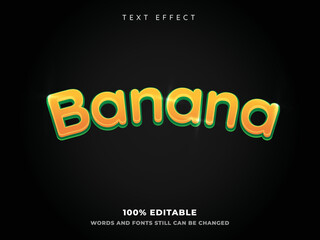 Wall Mural - Banana editable text effect