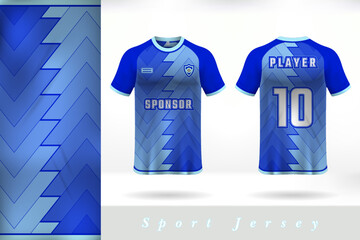 Wall Mural - Blue sports jersey uniform template design