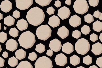 Poster - 3D hexagon pattern with fabric seamless texture, grunge background, 3d illustration
