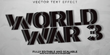 World War Text Effect, Editable Soldier And Warfare Text Style