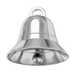 Poster - Bell metal silver, notification symbol. 3D rendering. PNG icon on transparent background.