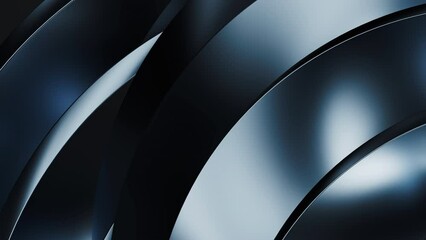 Sticker - Metallic curve geometry background, 3d rendering.