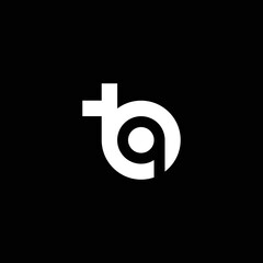 Fototapete - modern and elegant letter TQ or QT initial logo