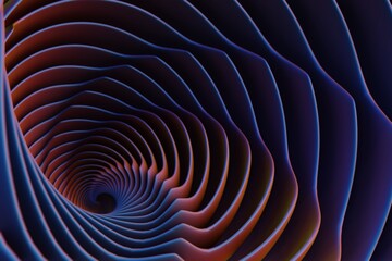 Poster - Wonderful Abstract colourful swirl golden ratio background. Starburst dynamic wave. 3d rendering illustration  Background pattern for design.