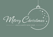 merry christmas and a happy new year card with hanging ball decoratoin