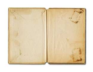 Canvas Print - old grunge open notebook