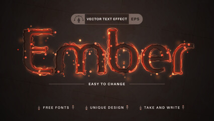 Ember - Editable Text Effect, Font Style