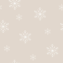 Seamless Pattern With Snowflakes Digital Paper, For Surface Design, Clothing, 