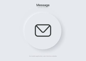 Fototapete - 3d isolated vector elements. Minimal modern message, chat, speak, dialog, chatting icon emblem symbol. 3d blue messaging chatting icon. Mobile app icons. Device UI UX mockup.