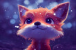 © Harmonie - Cute Fox in snow, christmas, winter, made with AI