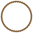 Brown round frame. Pirate rope. Marine circle