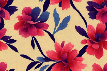 Poster - ornamental base background repeat all over floral texture multi colored creative ethnic textile desi