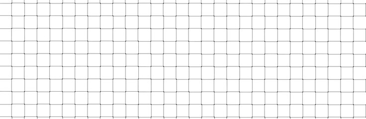 Wall Mural - Net texture pattern on white background. Net texture pattern for backdrop and wallpaper. Realistic net pattern with black squares. Geometric background, vector illustration