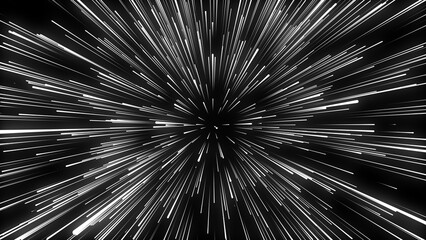 Aufkleber - Abstract hyperspeed background. Movements of big data cyberspace. Dynamic light lines on the speed. Futuristic explosion of light. Colored rays in motion. 3D rendering.