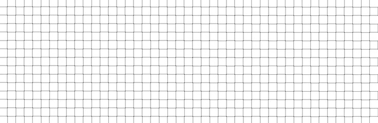 Wall Mural - Net texture pattern on white background. Net texture pattern for backdrop and wallpaper. Realistic net pattern with black squares. Geometric background, vector illustration
