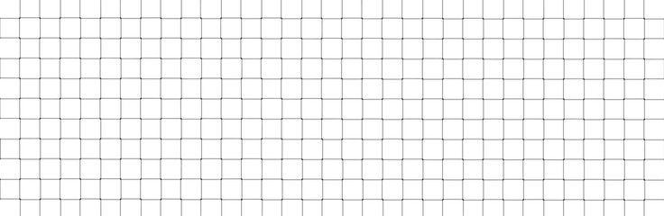 Net texture pattern on white background. Net texture pattern for backdrop and wallpaper. Realistic net pattern with black squares. Geometric background, vector illustration