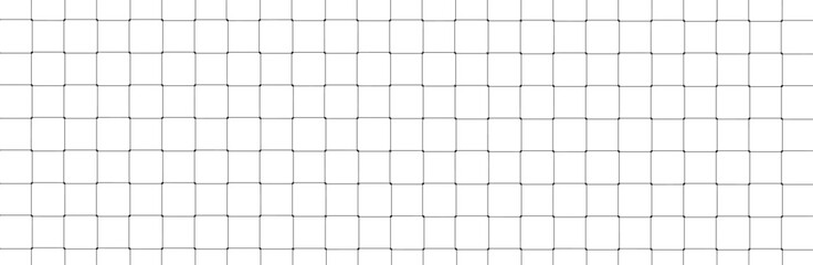 Wall Mural - Net texture pattern on white background. Net texture pattern for backdrop and wallpaper. Realistic net pattern with black squares. Geometric background, vector illustration