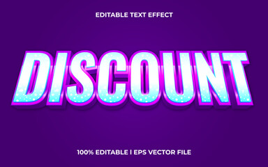 Poster - Discount text effect editable modern lettering typography font style, trendy 3d text for tittle and sticker