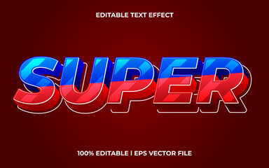 Poster - super text effect editable modern lettering typography font style,