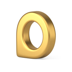 Poster - Premium metallic golden map pin location place internet notification realistic 3d icon