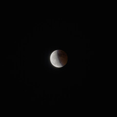 Wall Mural - Partial lunar eclipse caused by Earth's shadow