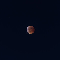 Wall Mural - Total lunar eclipse caused by Earth's shadow