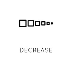 Poster - Decrease Vector Icon. Vector sign in simple style isolated on white background.