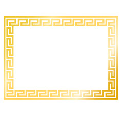 Greek gold frame border illustration jpeg image , png transparent background and vector eps file can edit color patterns 6