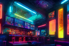 Neon-Cyberpunk Dive Bar 