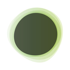 Poster - Round circles frame overlay colorful pastel gradient green with black empty space for text for banner, background, template