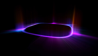 Wall Mural - glow swirl light effect. circular lens flare. abstract rotational lines. power energy element. lumin